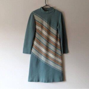 Vintage 60's striped long sleeve R&K knit dress